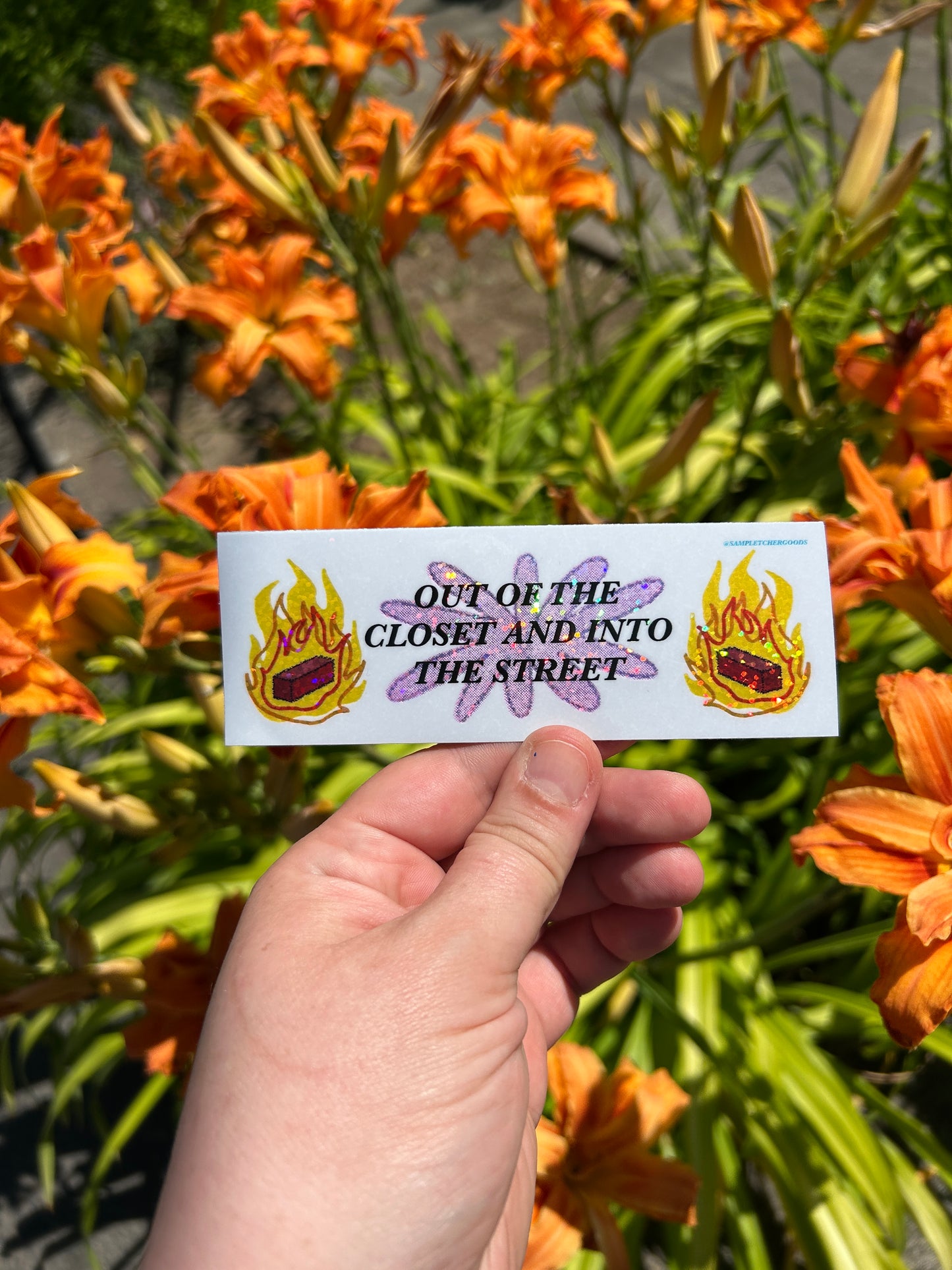 OUT OF THE CLOSET ~ Waterproof Holographic Sticker
