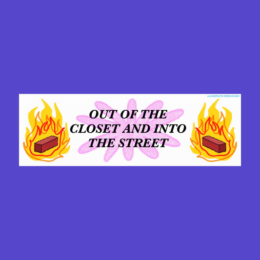 OUT OF THE CLOSET ~ Waterproof Holographic Sticker