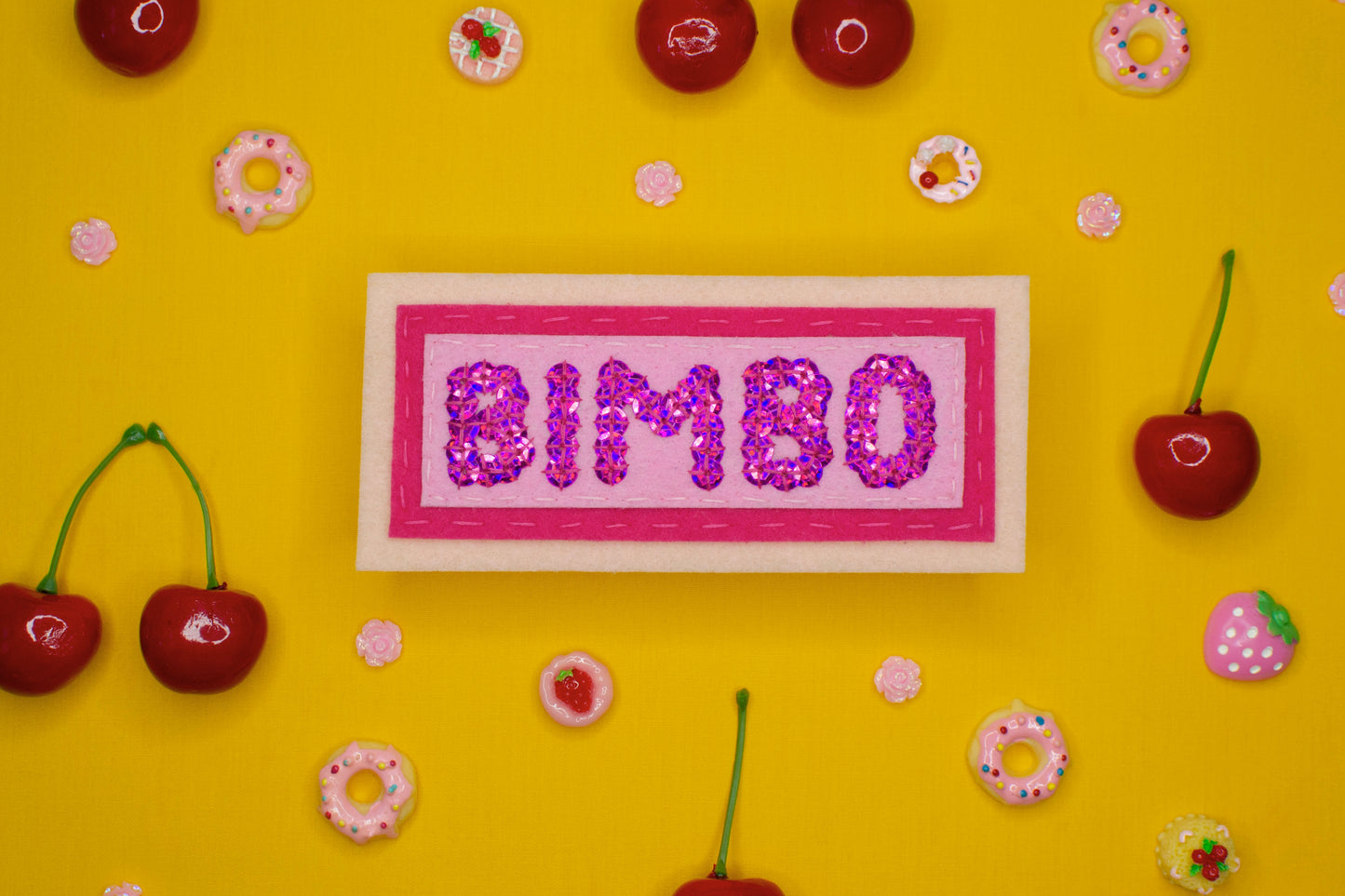 BIMBO hand sewn sequin peel and stick patch