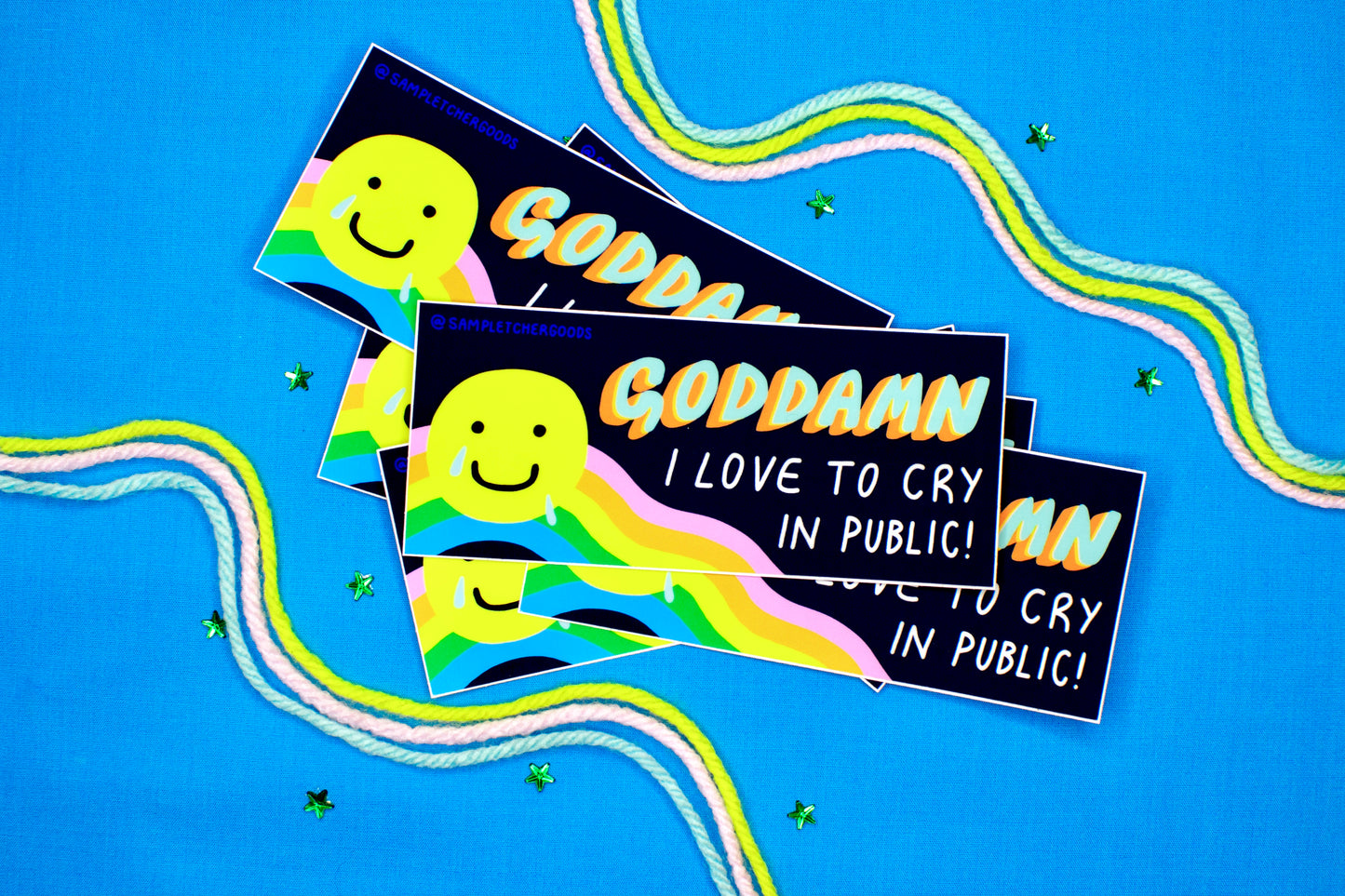 Goddamn I Love to Cry in Public ~ Waterproof Vinyl Sticker