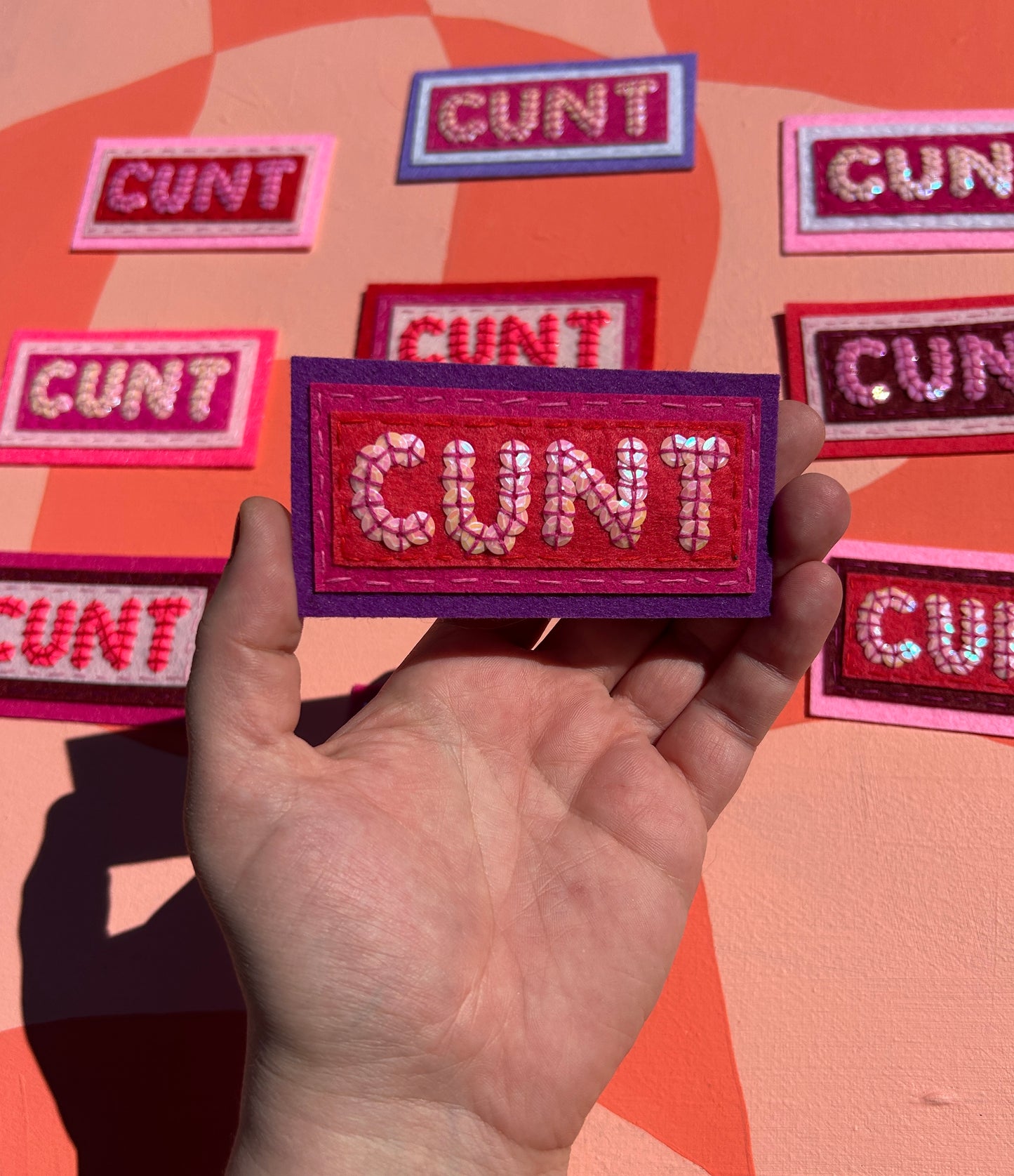 Cunt sequin patches