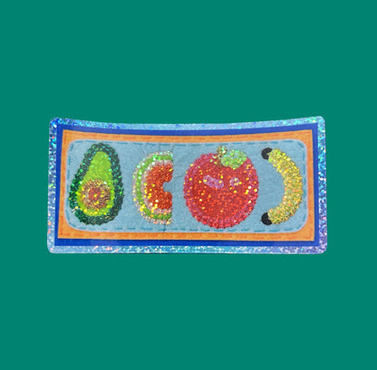 FRUITS ~ Sequin Patch Inspired Waterproof Holographic Sticker