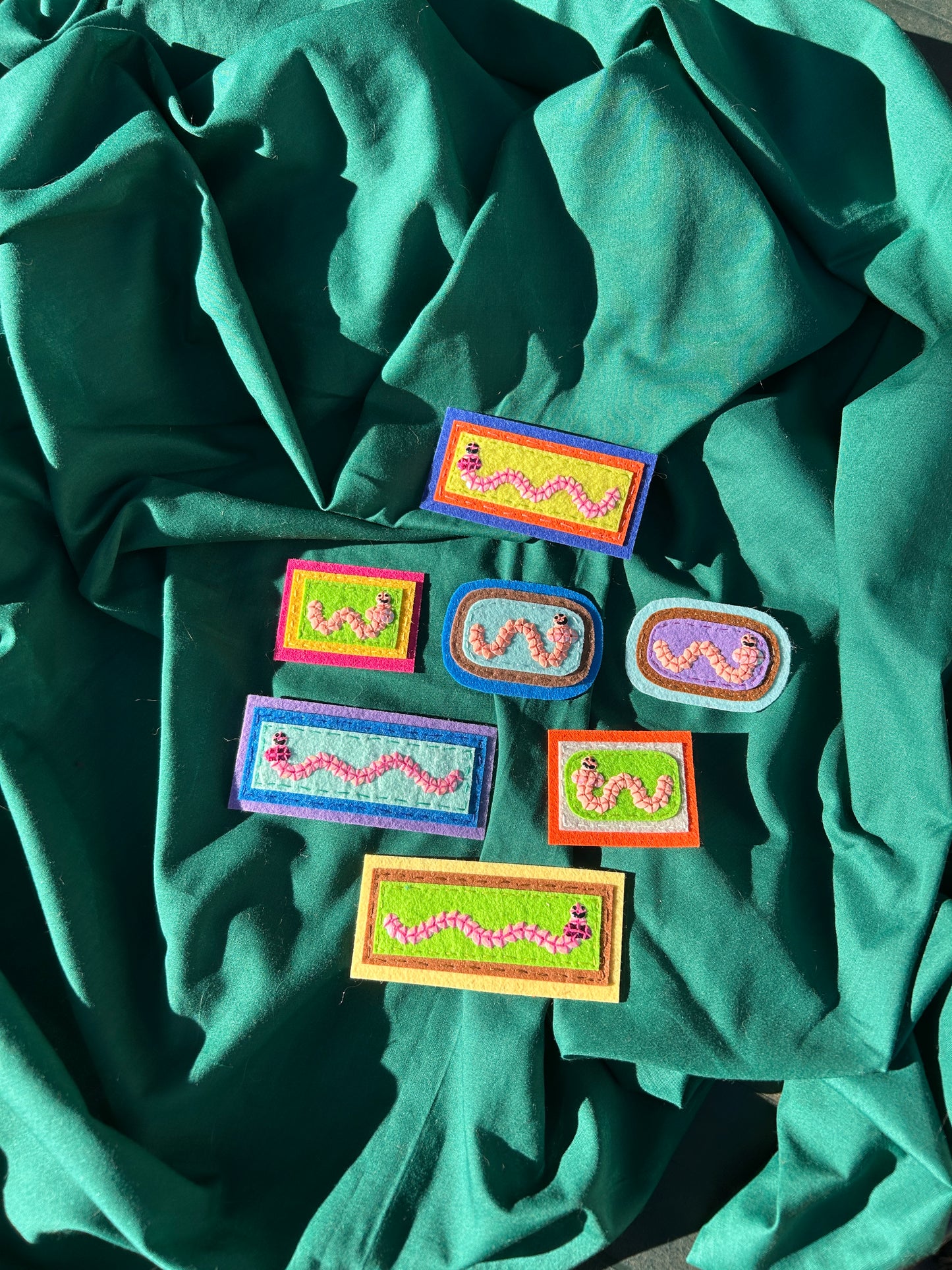 Worm Sequin Patches