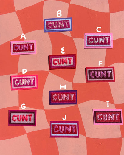 Cunt sequin patches