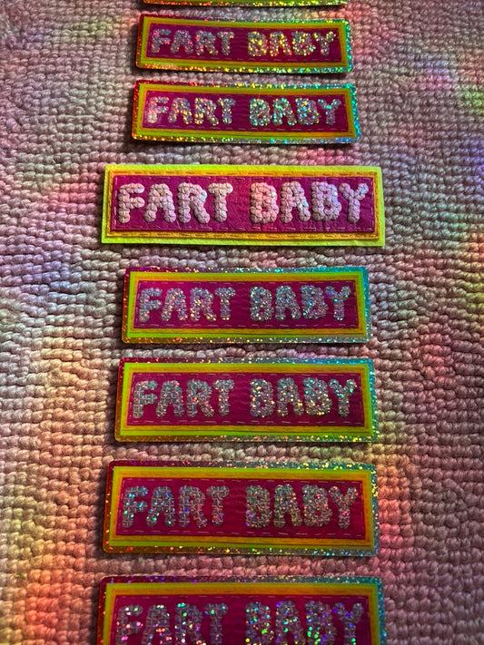 FART BABY ~ Sequin Patch Inspired Waterproof Holographic Sticker