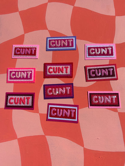 Cunt sequin patches