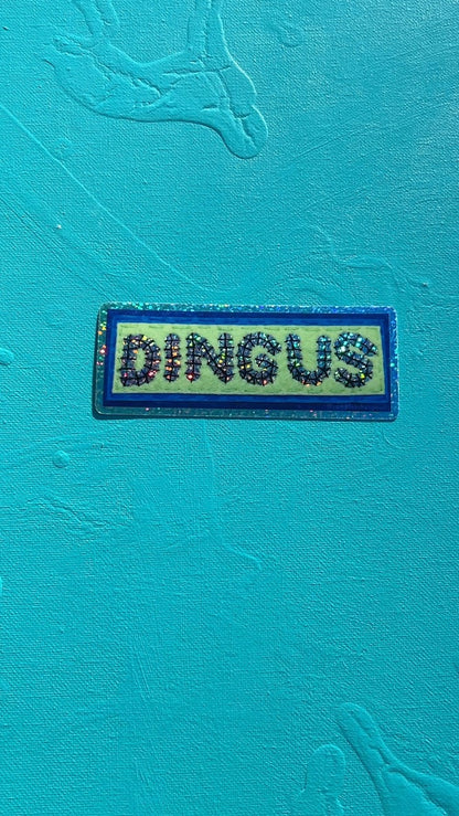 DINGUS ~ Sequin Patch Inspired Waterproof Holographic Sticker
