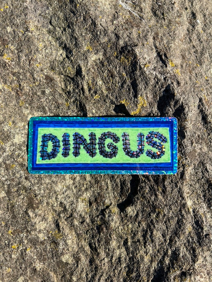 DINGUS ~ Sequin Patch Inspired Waterproof Holographic Sticker