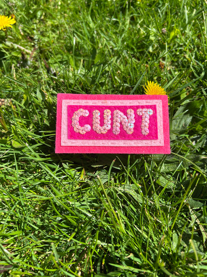 Cunt sequin patches