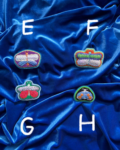 Moth sequin patches