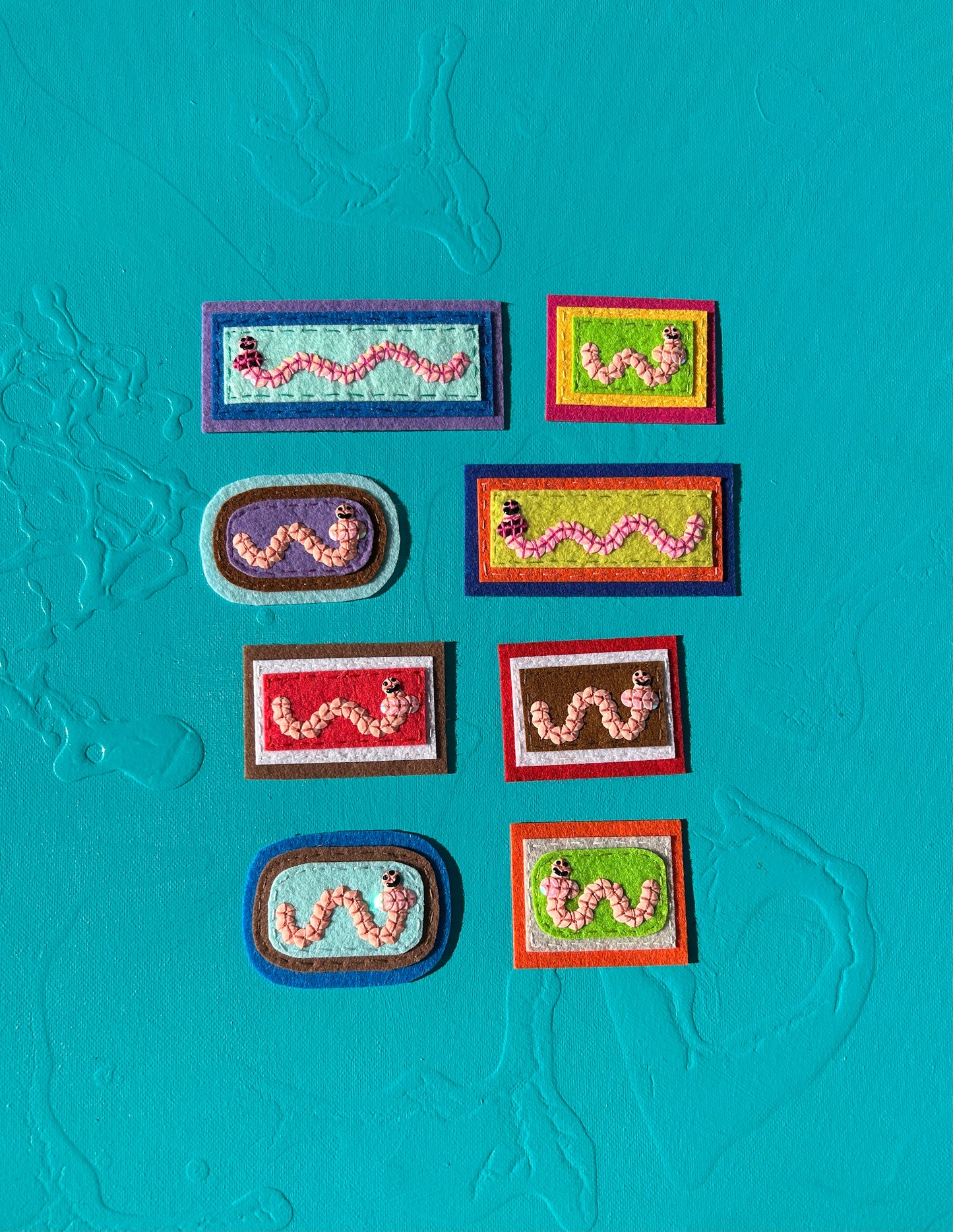 Worm Sequin Patches