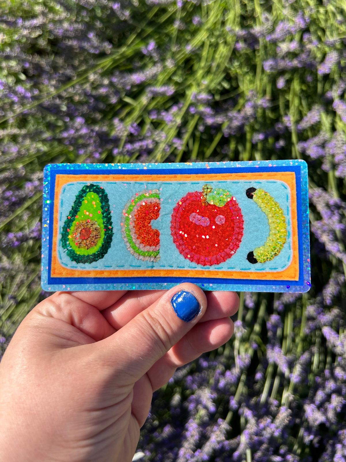 FRUITS ~ Sequin Patch Inspired Waterproof Holographic Sticker