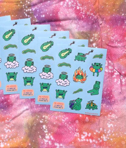 Mr Hopkins the Lil Froggie Guy Version 2 ~ Waterproof and UV Protected Stickers