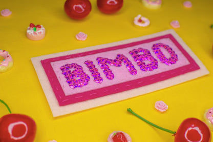 BIMBO hand sewn sequin peel and stick patch