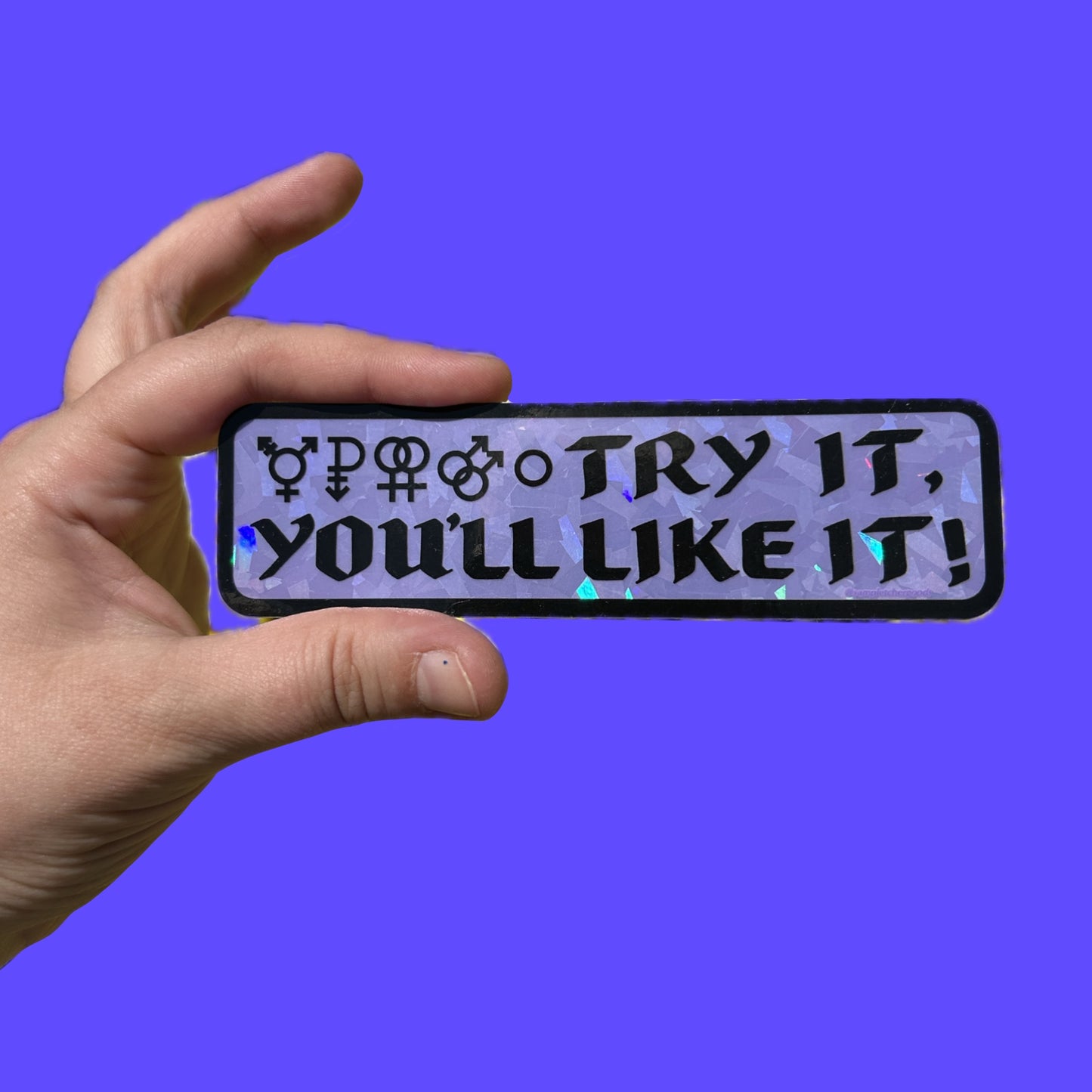 TRY IT, YOU'LL LIKE IT ~ Waterproof Holographic Sticker