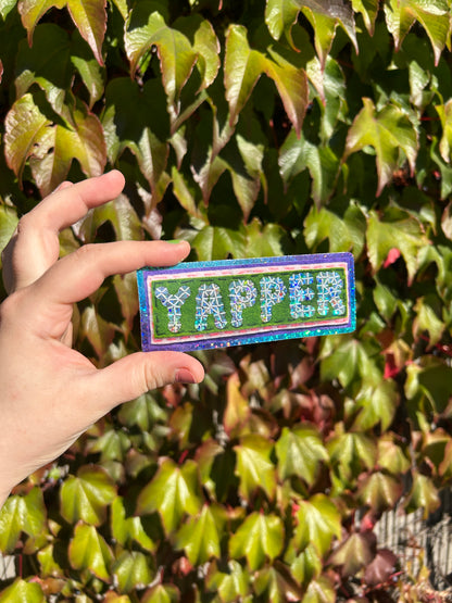 YAPPER ~ Sequin Patch Inspired Waterproof Holographic Sticker