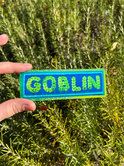 GOBLIN ~ Sequin Patch Inspired Waterproof Holographic Sticker