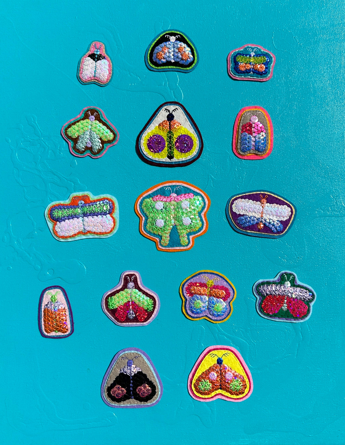 Moth sequin patches