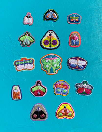 Moth sequin patches