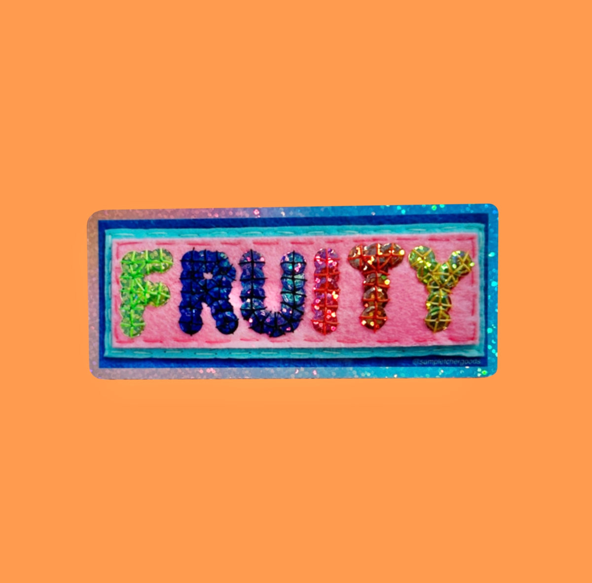FRUITY ~ Sequin Patch Inspired Waterproof Holographic Sticker