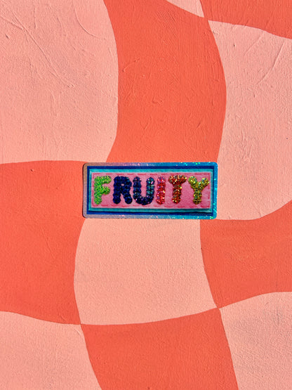 FRUITY ~ Sequin Patch Inspired Waterproof Holographic Sticker