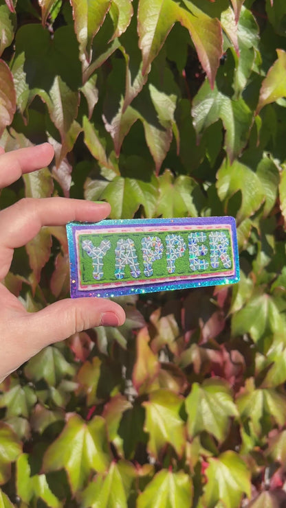 YAPPER ~ Sequin Patch Inspired Waterproof Holographic Sticker